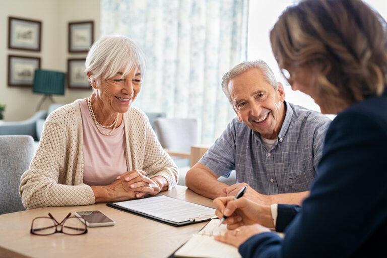 a group of people sitting at a table